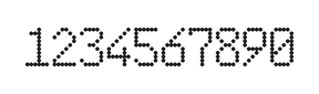 6×10数字点阵字体 ddN610AA1304