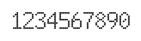 6×10数字点阵字体 ddN610AA1305