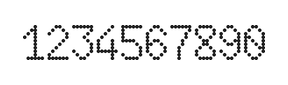 6×10数字点阵字体 ddN610AA1307
