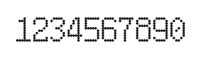6×10数字点阵字体 ddN610AA1309