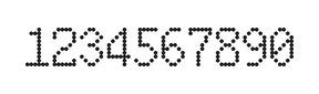 6×10数字点阵字体 ddN610AA1310