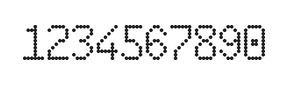 6×10数字点阵字体 ddN610AA1311