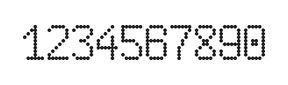 6×10数字点阵字体 ddN610AA1315
