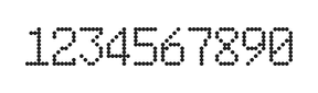 6×10数字点阵字体 ddN610AA1320