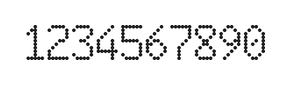 6×10数字点阵字体 ddN610AA1321