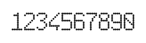 6×10数字点阵字体 ddN610AA1324