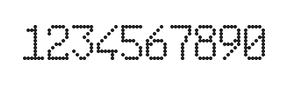 6×10数字点阵字体 ddN610AA1326