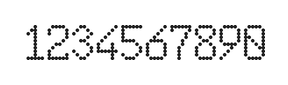 6×10数字点阵字体 ddN610AA1327