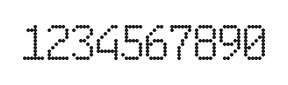 6×10数字点阵字体 ddN610AA1328