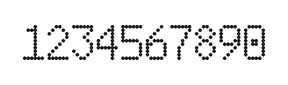 6×10数字点阵字体 ddN610AA1329