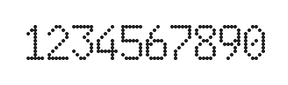 6×10数字点阵字体 ddN610AA1331