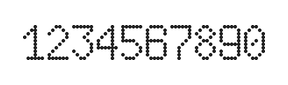 6×10数字点阵字体 ddN610AA1333