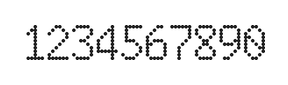 6×10数字点阵字体 ddN610AA1337