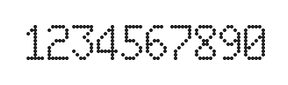6×10数字点阵字体 ddN610AA1339