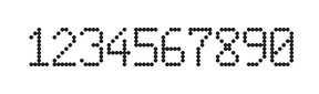 6×10数字点阵字体 ddN610AA1342