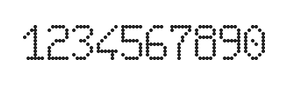 6×10数字点阵字体 ddN610AA1343