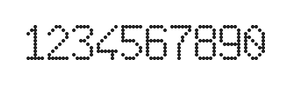 6×10数字点阵字体 ddN610AA1345