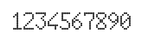 6×10数字点阵字体 ddN610AA1348