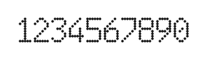 6×10数字点阵字体 ddN610AA1349