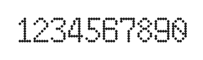 6×10数字点阵字体 ddN610AA1352