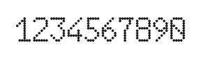 6×10数字点阵字体 ddN610AA1354