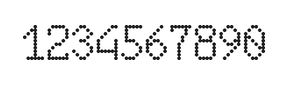 6×10数字点阵字体 ddN610AA1355
