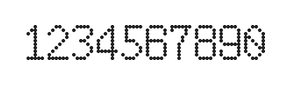 6×10数字点阵字体 ddN610AA1358
