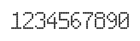 6×10数字点阵字体 ddN610AA1360