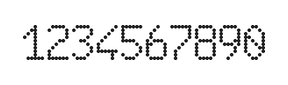 6×10数字点阵字体 ddN610AA1362