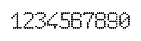 6×10数字点阵字体 ddN610AA1363