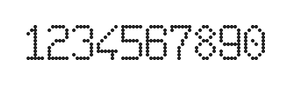 6×10数字点阵字体 ddN610AA1366