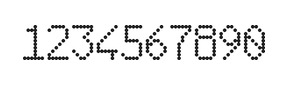 6×10数字点阵字体 ddN610AA1372