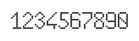 6×10数字点阵字体 ddN610AA1373