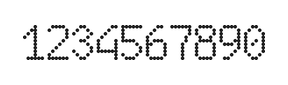 6×10数字点阵字体 ddN610AA1374