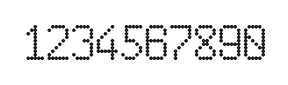 6×10数字点阵字体 ddN610AA1376