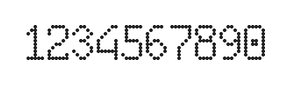 6×10数字点阵字体 ddN610AA1377