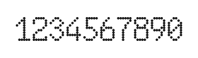6×10数字点阵字体 ddN610AA1379