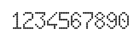 6×10数字点阵字体 ddN610AA1380
