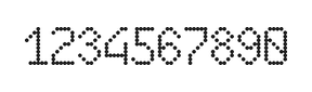 6×10数字点阵字体 ddN610AA1381