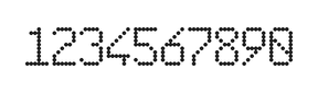 6×10数字点阵字体 ddN610AA1382