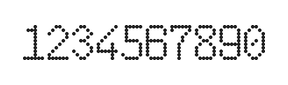 6×10数字点阵字体 ddN610AA1384
