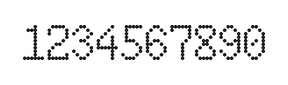 6×10数字点阵字体 ddN610AA1386