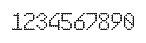 6×10数字点阵字体 ddN610AA1387