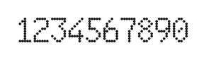 6×10数字点阵字体 ddN610AA1389