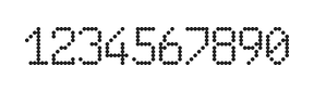 6×10数字点阵字体 ddN610AA1391