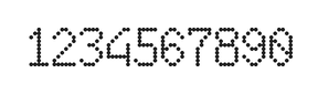 6×10数字点阵字体 ddN610AA1392