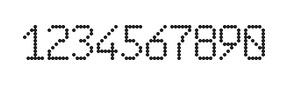 6×10数字点阵字体 ddN610AA1393
