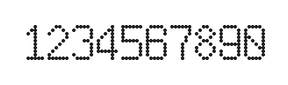 6×10数字点阵字体 ddN610AA1394