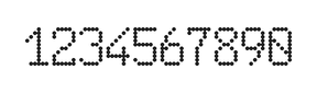 6×10数字点阵字体 ddN610AA1396