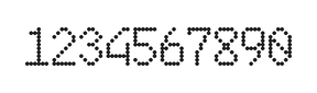 6×10数字点阵字体 ddN610AA1397